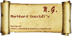 Marhhard Gusztáv névjegykártya